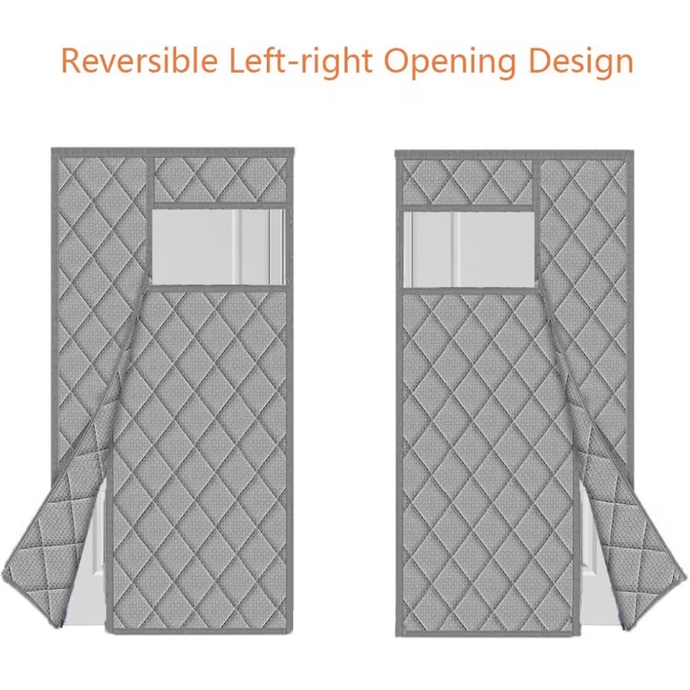 Wohomzy Thermal Insulated Door‎ Curtain 73x84 Gray Diamond Quilted No Magnetic - Picture 3 of 12